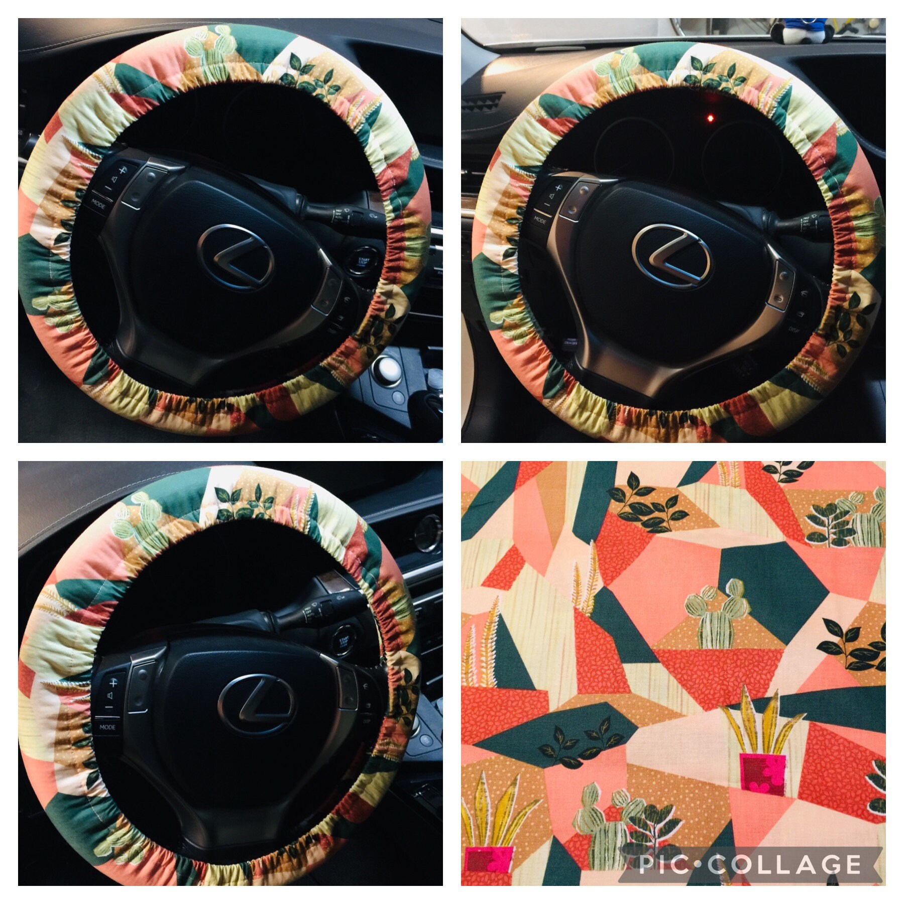 Cotton fabric steering wheel cover Etsy