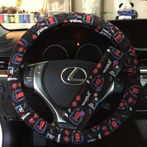 Spiderman Steering Wheel Cover and Seatbelt Cover 100% Cotton -  Finland