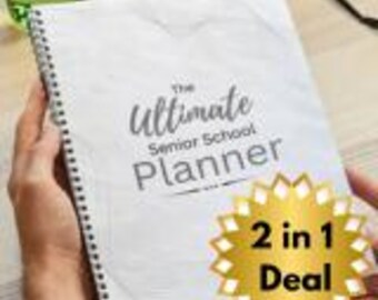 El planificador definitivo para la escuela secundaria / Planificador integral para la organización estudiantil: tareas, clubes y vida escolar. Descarga instantánea 2x1.