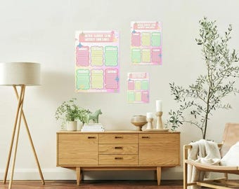 Planificador semanal para actividades extraescolares (Descargar - tonos pastel)