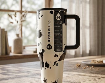 Vaso Hydrojug de 1,2 litros (40 oz) – Personalizado en color marrón leche / Regalo para ella / Vaso de viaje