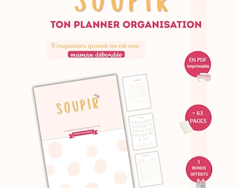 Planner 2026 | Mamans débordées | PDF imprimable | Organisation familiale | Agenda à imprimer | Planner maison | Charge mentale | SOUPIR