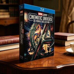 May include: A Marvel Studios Cinematic Universe 30-movie collection Blu-ray box set. The front cover features a large metallic Avengers logo, various superhero characters, and the text "Marvel Studios Cinematic Universe 30-Movie Collection".