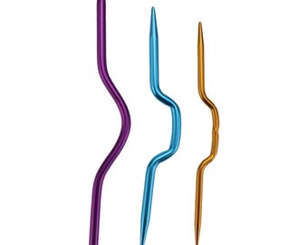 3 Pieces Aluminum Cable Crochet Hooks Knitting Needles Cable Stitch Holder Craft