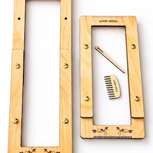 Adjustable Bracelet & Bookmark Loom: Laser Cut Mini Weaving Frame Kit