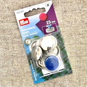 Knappsats med överdrag: 23 mm (4 st) eller 19 mm (5 st) - DIY-tygknappar