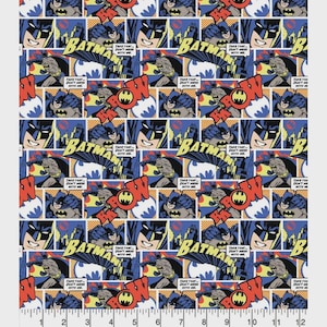 Tela de Batman Pop Comics/Dibujos animados - 100% algodón, para acolchado/patchwork/-Telas por metro/infantil/algodón orgánico