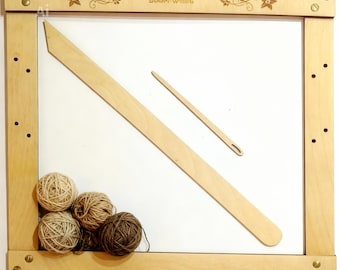 Adjustable Frame Weaving Kit 8 EPI | 3 Size Tapestry Tool for Fiber Artists