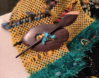 Handmade Wooden Shawl Pin: Scarf Brooch, Women's Gift