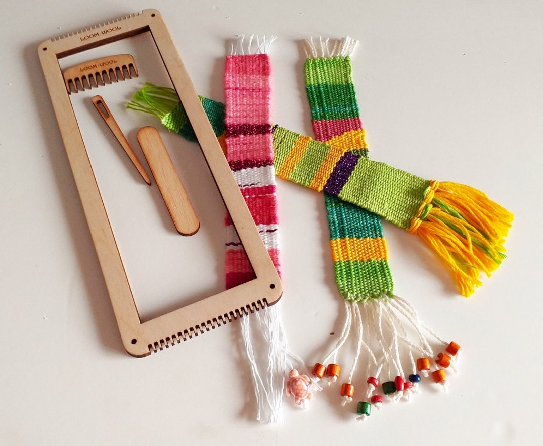 Bookmark Weaving Loom Kit ,mini Loom /gift for Weavers/video