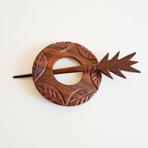 Handmade shawl Pin-- Wooden Brooch Pin scarf Pin-women gift brooch