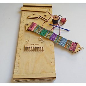 Kit de telar para tejer con hilo: Crea tus propias joyas textiles y pulseras estilo boho.