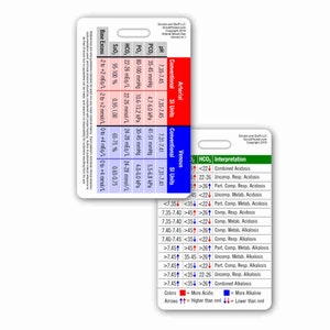 Arterial Blood Gas Vertical Badge Card