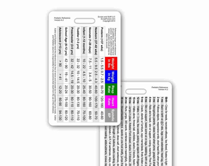 Lab Values Badge Pocket Card Reference Vertical for Nurse Etsy