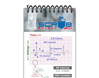 Reusable, EKG, Nurse Notepad, Nursing Notes, Gift for Nurse, Paramedic Gift, Registered Nurse, Nurse Gift, Nurse Graduation, EMT Gift, er rn