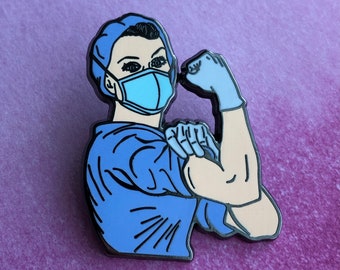 Rosie the Medical Professional Pin | Nerdy, Funny, & Real by RadGirlCreations