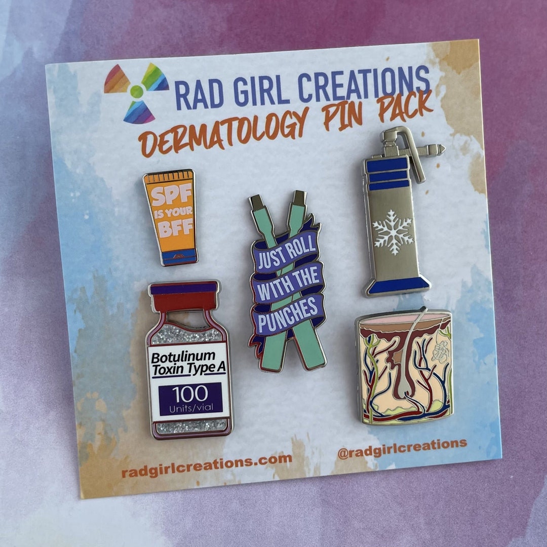 Dermatology Pin Pack | Nerdy, Funny, & Real by RadGirlCreations
