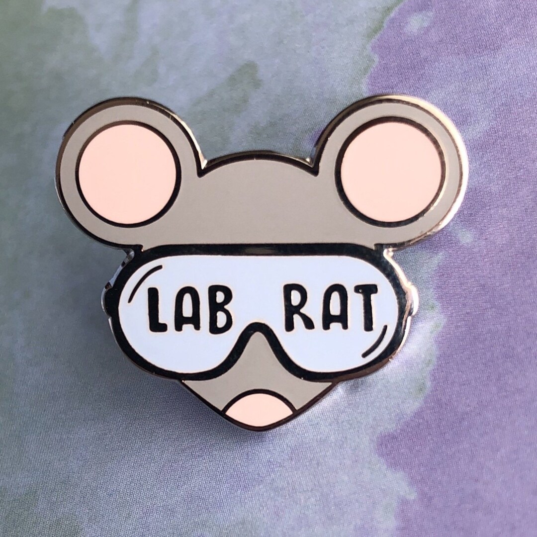 Lab Rat Pin Nerdy Funny & Real by Radgirlcreations Etsy