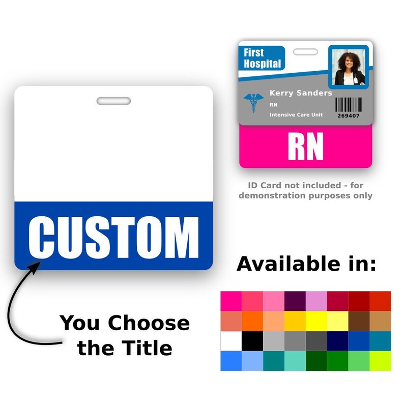 Custom Badge Buddy Horizontal Credential Title Role 