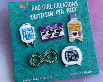 Dietitian Pin Pack | Nerdy, Funny, & Real by RadGirlCreations