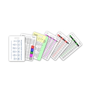 Mini Pediatric Set Vertical Badge Cards - 6 cards - Nurse Paramedic EMT RN for ID Pocket Guide Reference Sheet