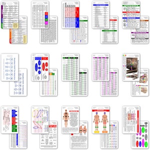Comprehensive Vertical Badge Card Set 30 Cards for ID Badge Clip Strap Reel Reference Cheat Sheet Pocket Guide Paramedic EMT RN Nurse image 2