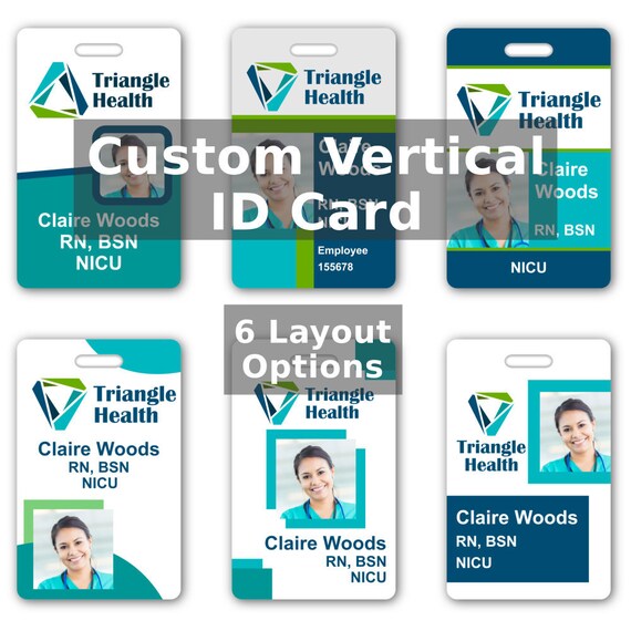 custom vertical id badge