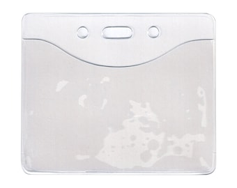 Clear Flexible Anti-static BPA-Free Horizontal ID Badge Card Holder