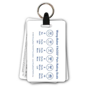 5 Card Pediatric Keychain Badge Card Set for Nurse Paramedic EMT for ID Badge Clip Strap or Reel Peds Pedi