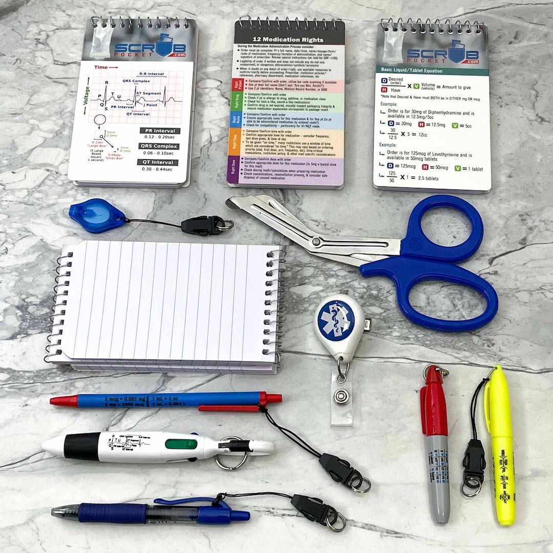 Nursing School, Desk Kit, Nursing Notes, Nursing Student Notes, Paramedic Gift, Nurse Gift