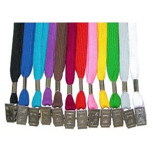 Cotton Lanyard w/ Badge Clip for ID / Badge / Holder (Various Colors Available)