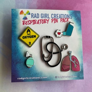 Respiratory Pin Pack | Nerdy, Funny, & Real by RadGirlCreations