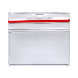 Horizontal Badge Holder with Zipper Closure