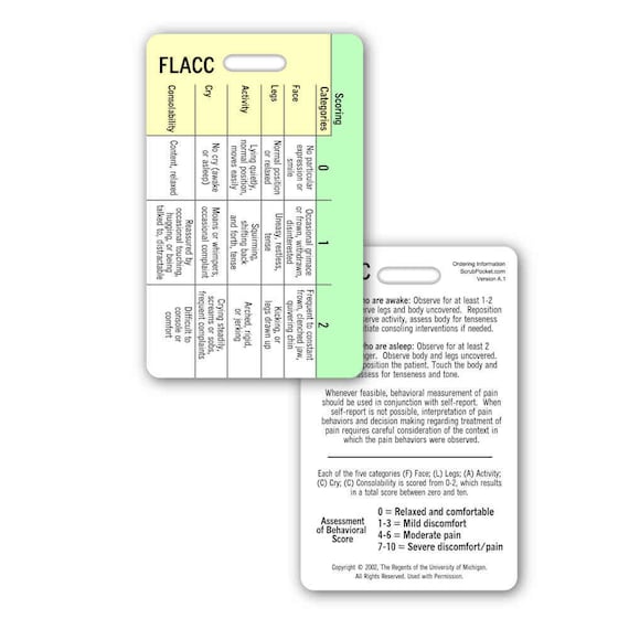 Flacc Scale Chart