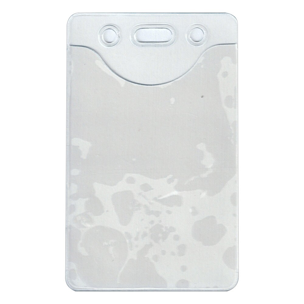 Clear Flexible Anti-static BPA-Free Vertical ID Badge Card Holder