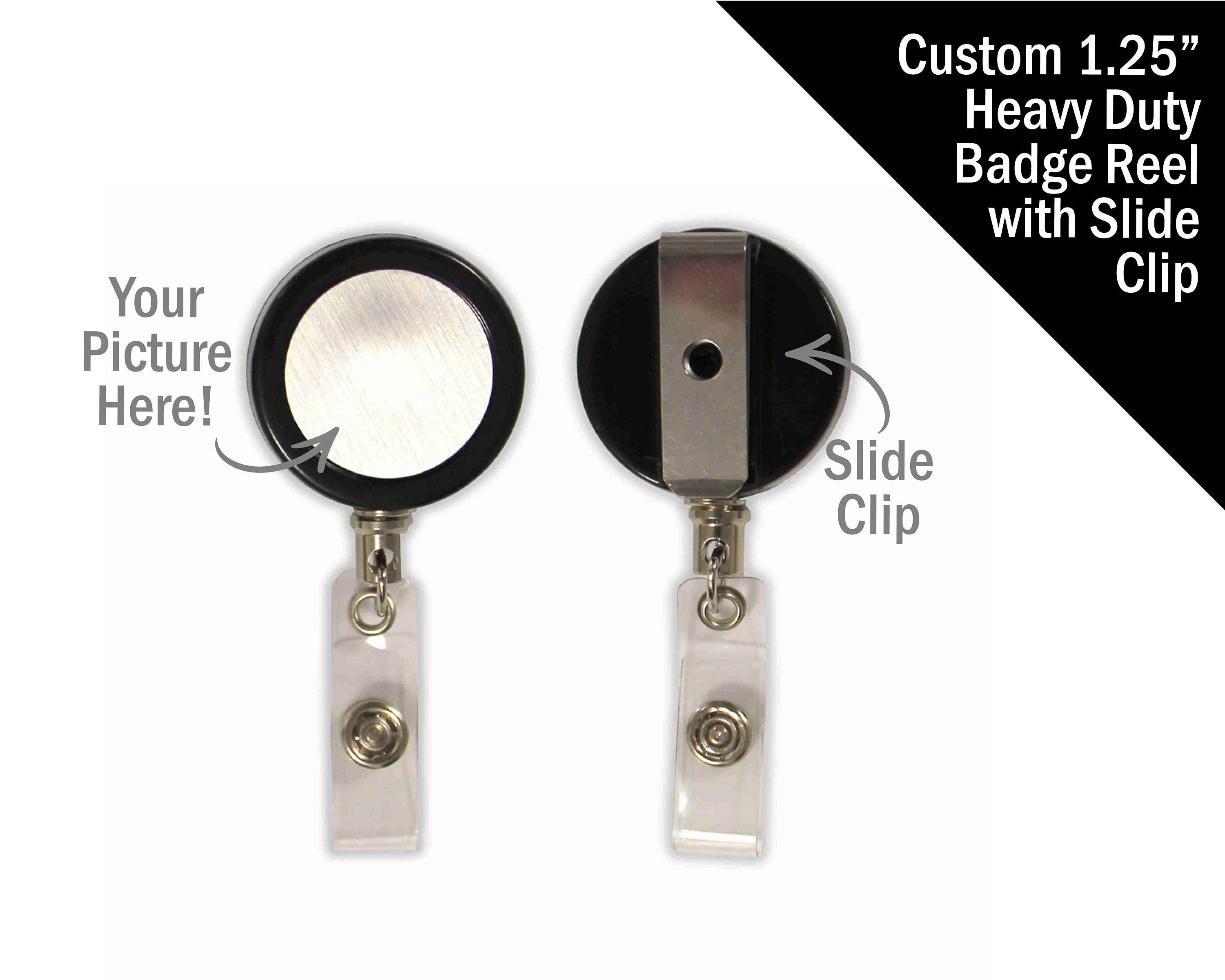 Custom Retractable Badge Holder with a Slip Clip