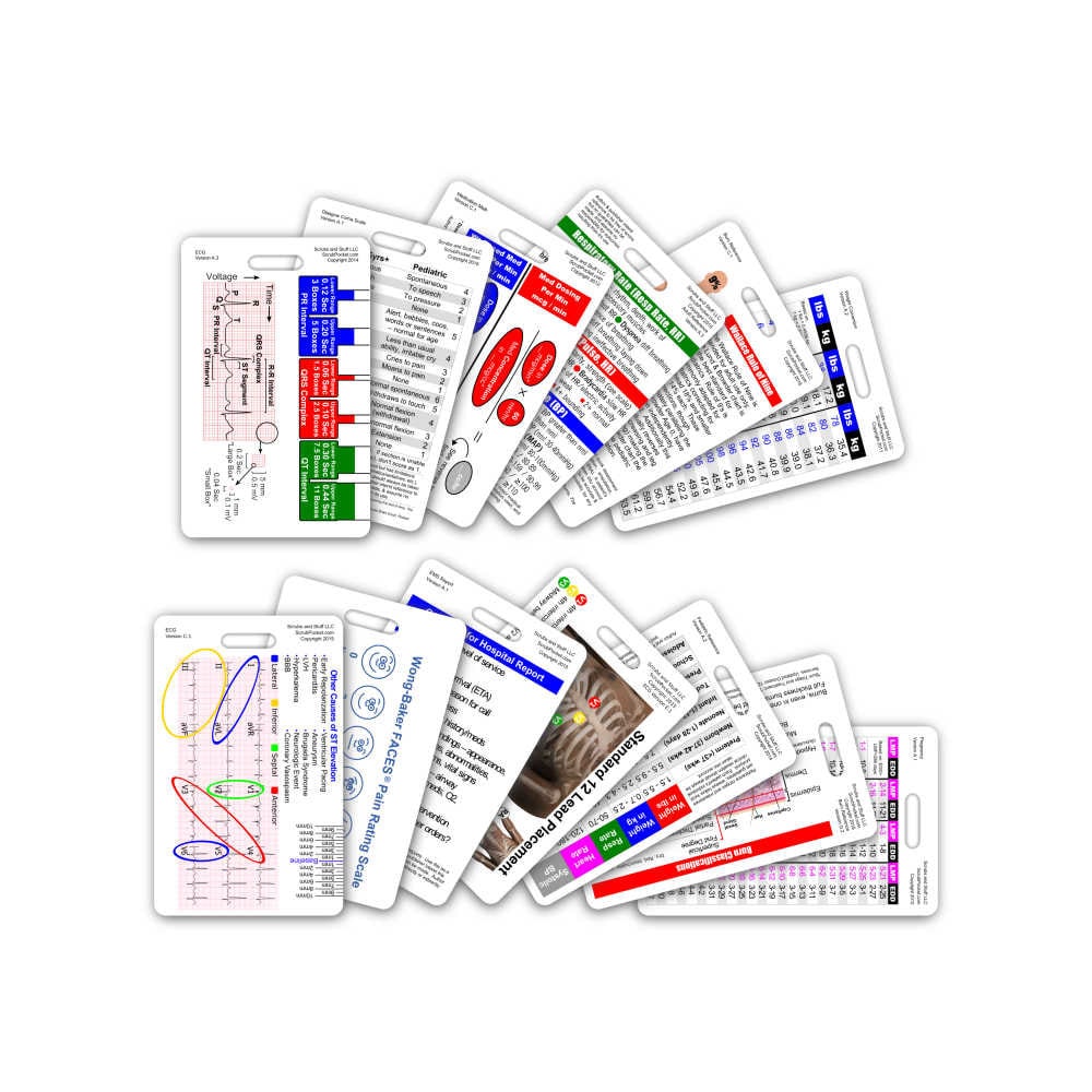 Plete EMS Vertical Badge Card Set 13 Cards For ID Badge