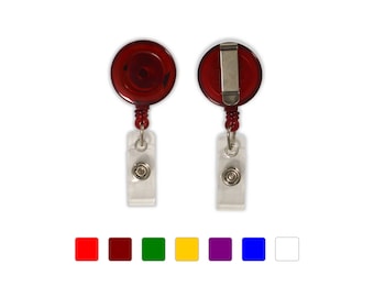 Translucent Badge Reel w/ Slide Clip