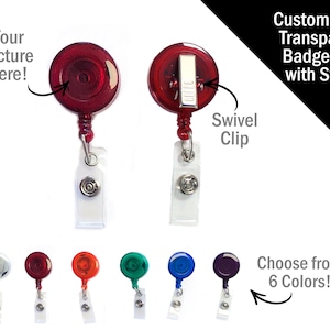 Custom Transparent Badge Reel with Swivel Clip