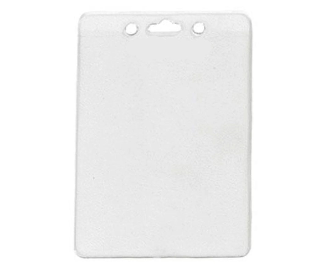 Clear Flexible Vinyl Vertical ID Badge Card Holder Etsy