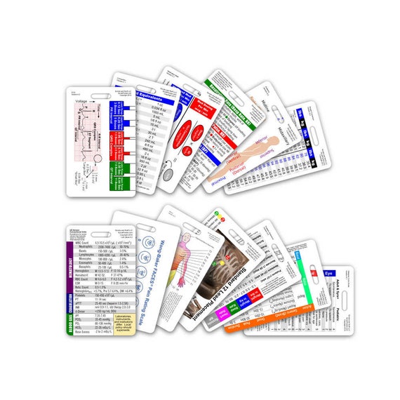 RN and Supply! Accessory Essential Nurse Perfect Nurse Gift Vertical Reference 7 Card Set