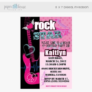 Invito alla festa di compleanno Rockstar (solo digitale)