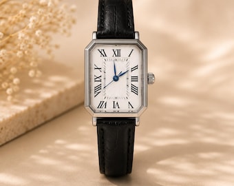 Vintage Black Rectangular Watch