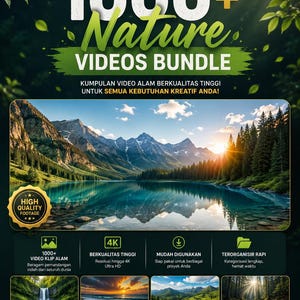 Pacote com mais de 1000 vídeos da natureza | Imagens de paisagens em 4K UHD (Download digital)
