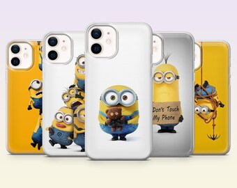 Minions Phone Case Despicable Me Banana Cover for iPhone 17Pro, 16, 15, 14, 13, 12, Samsung S26, S25, S24, S23Fe, A16, A56, Pixel 10, 9Pro
