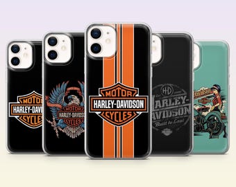 Custodia per telefono Harley-Davidson, cover da motociclista per iPhone 17Pro, 16, 15, 14, 13, 12, Samsung S26, S25, S24, S23Fe, A16, A56, Pixel 10, 9Pro