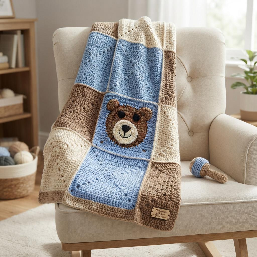 Bear Granny Square Motif