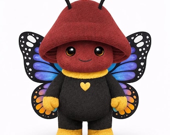 Emerald Butterfly Toy – Metallic 3D Printed Art Figure