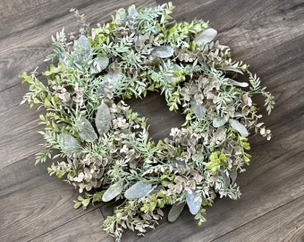 Greenery Wreath, Spring Wreath, Summer Wreath, Front Door Decor, Mother’s Day