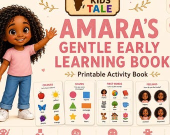 Printable Preschool Activity Book | Early Learning Worksheets for Ages 3–6 ( Digital Download)